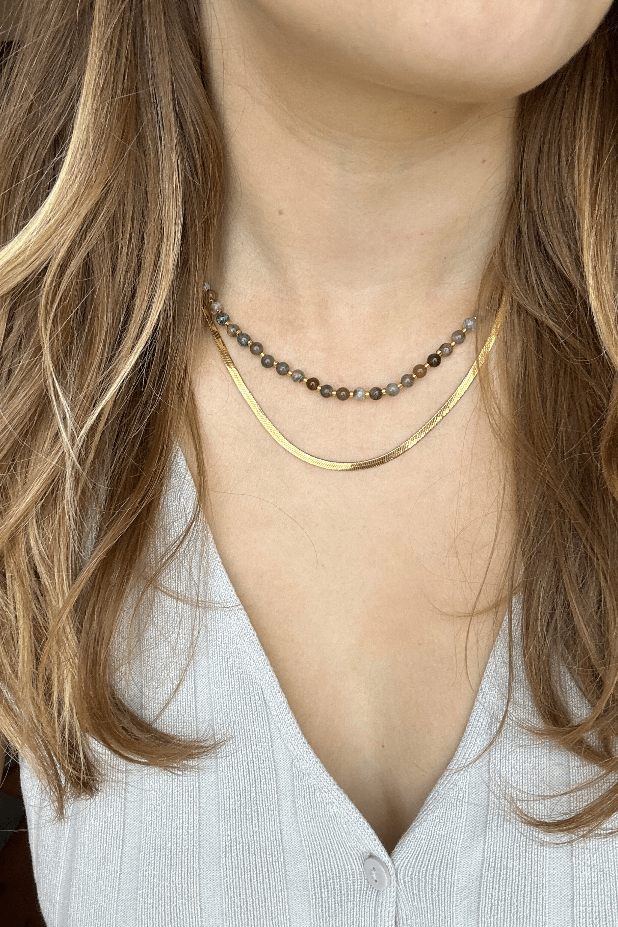 Agate Dots Necklace - caliorjewelry