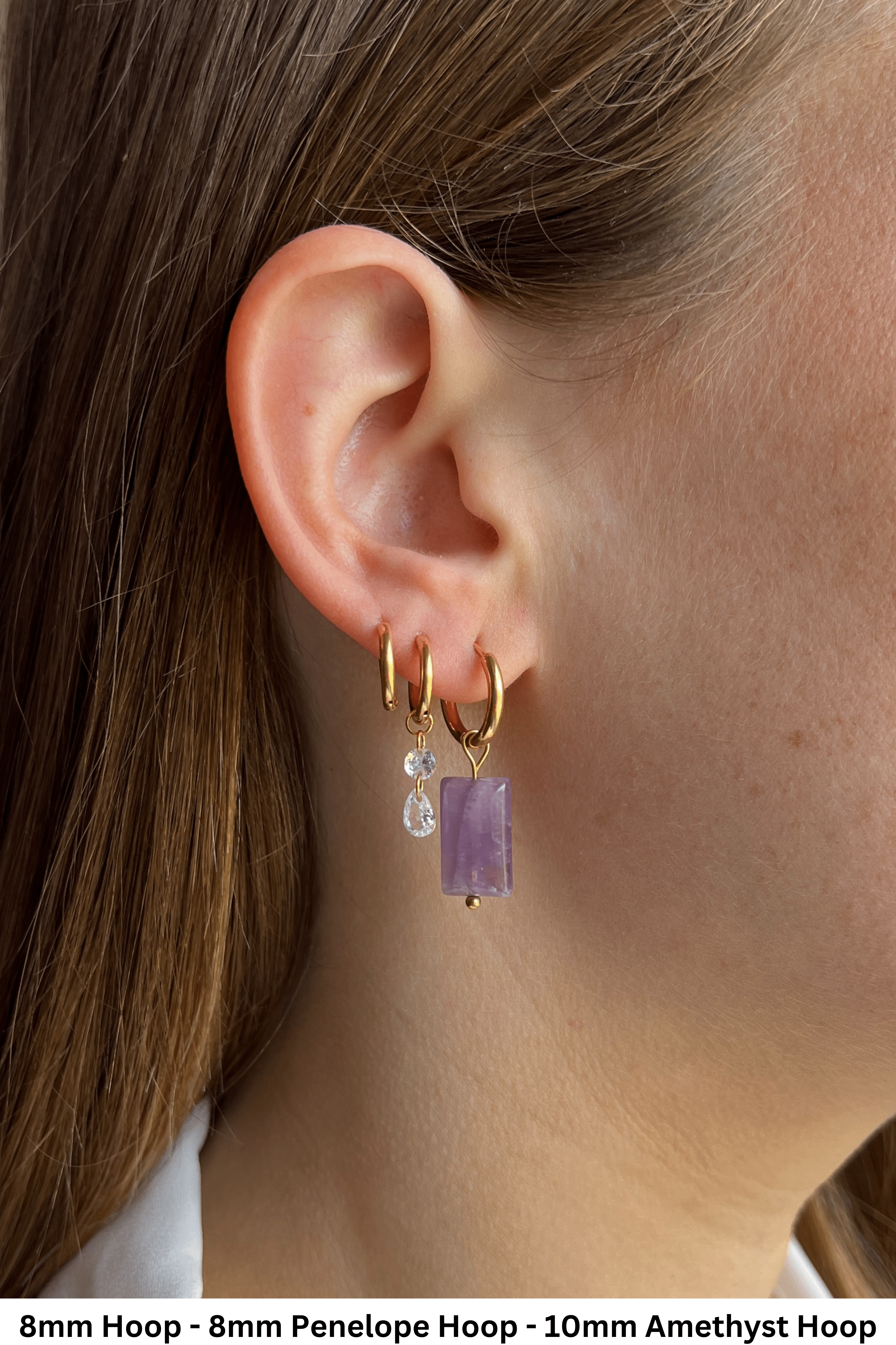 Amethyst Hoops - caliorjewelry