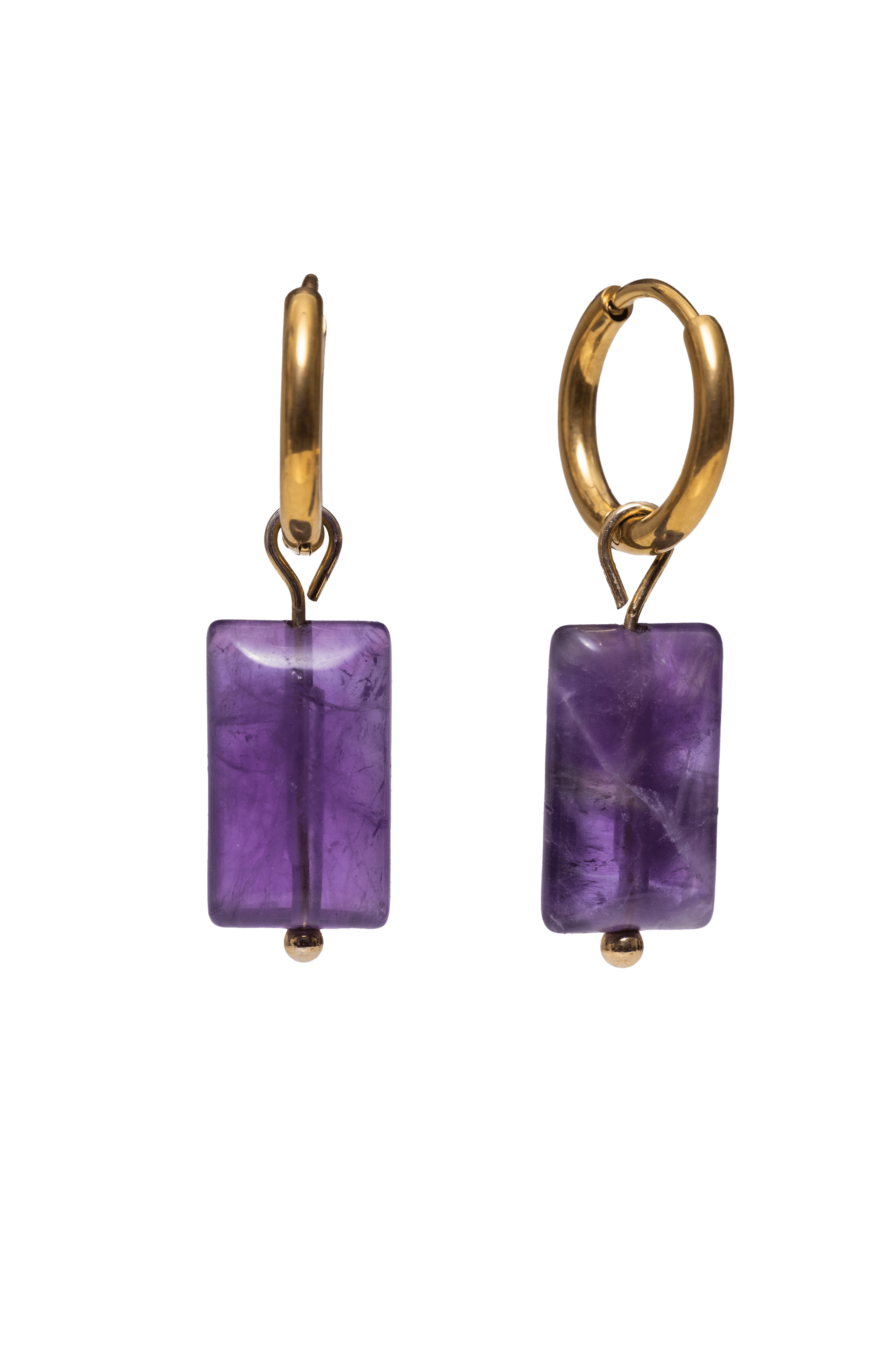 Amethyst Hoops - caliorjewelry