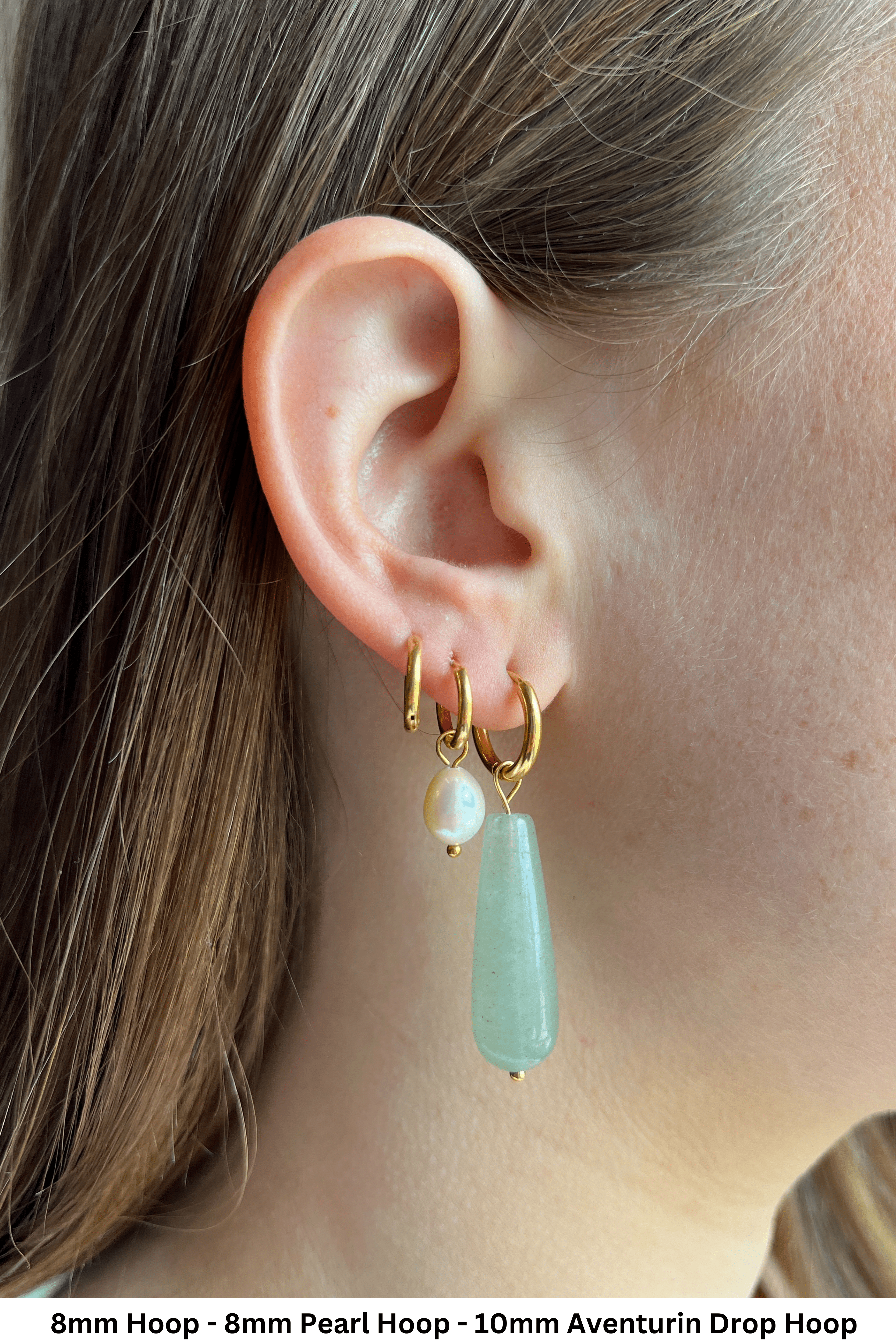 Aventurin Drop Charm - caliorjewelry