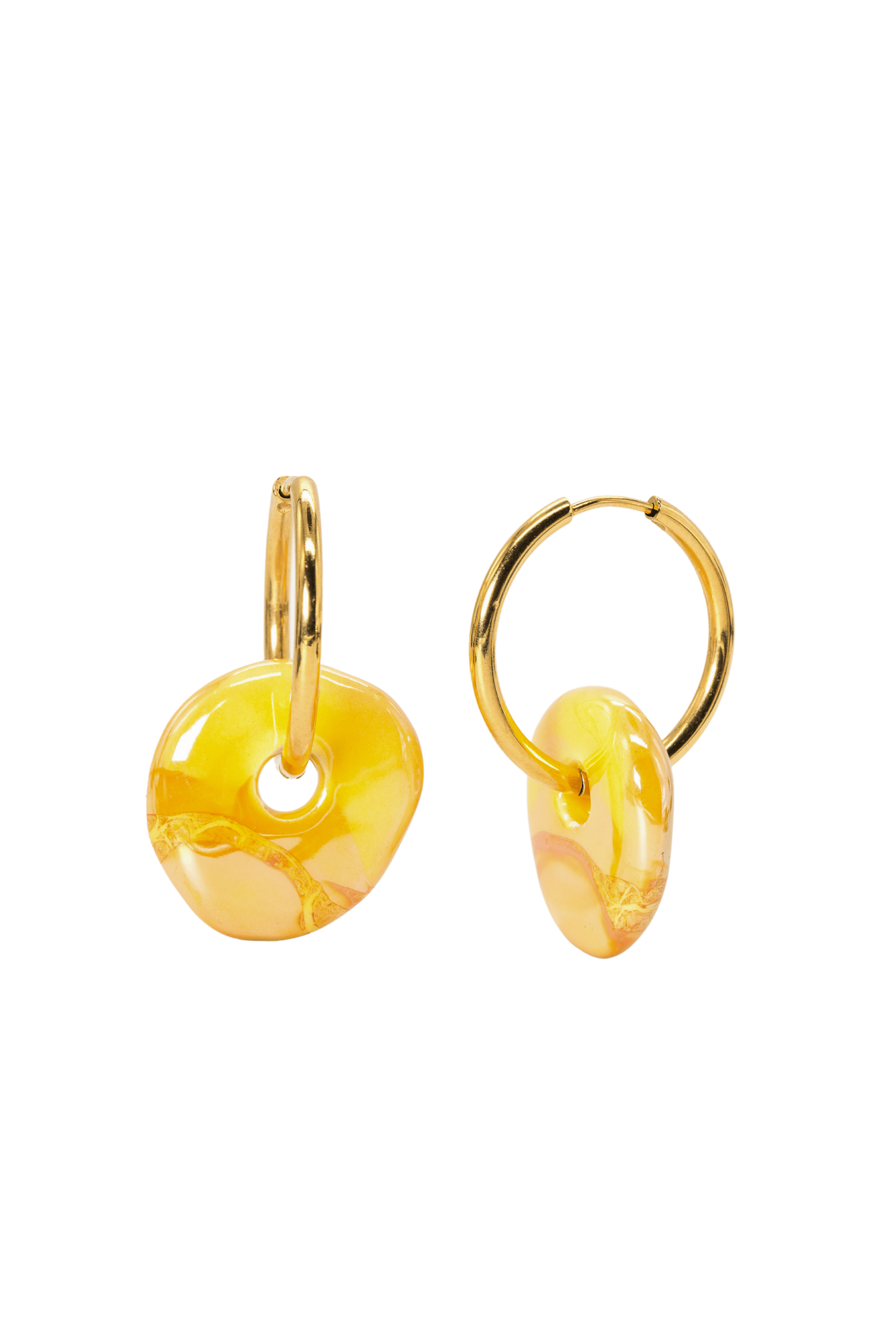 Finola Yellow Hoops - caliorjewelry