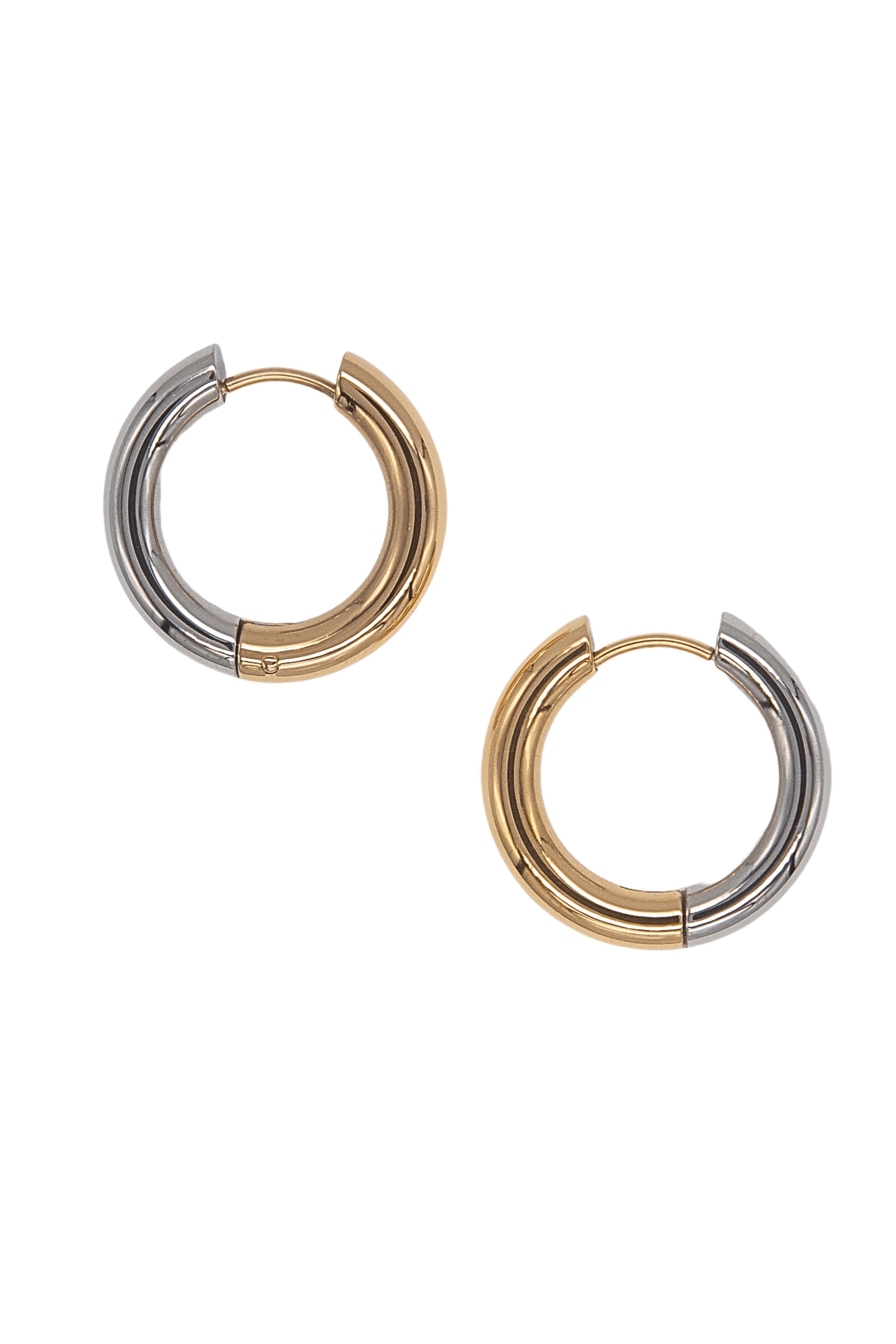 Gold and Silver Hoops - caliorjewelry