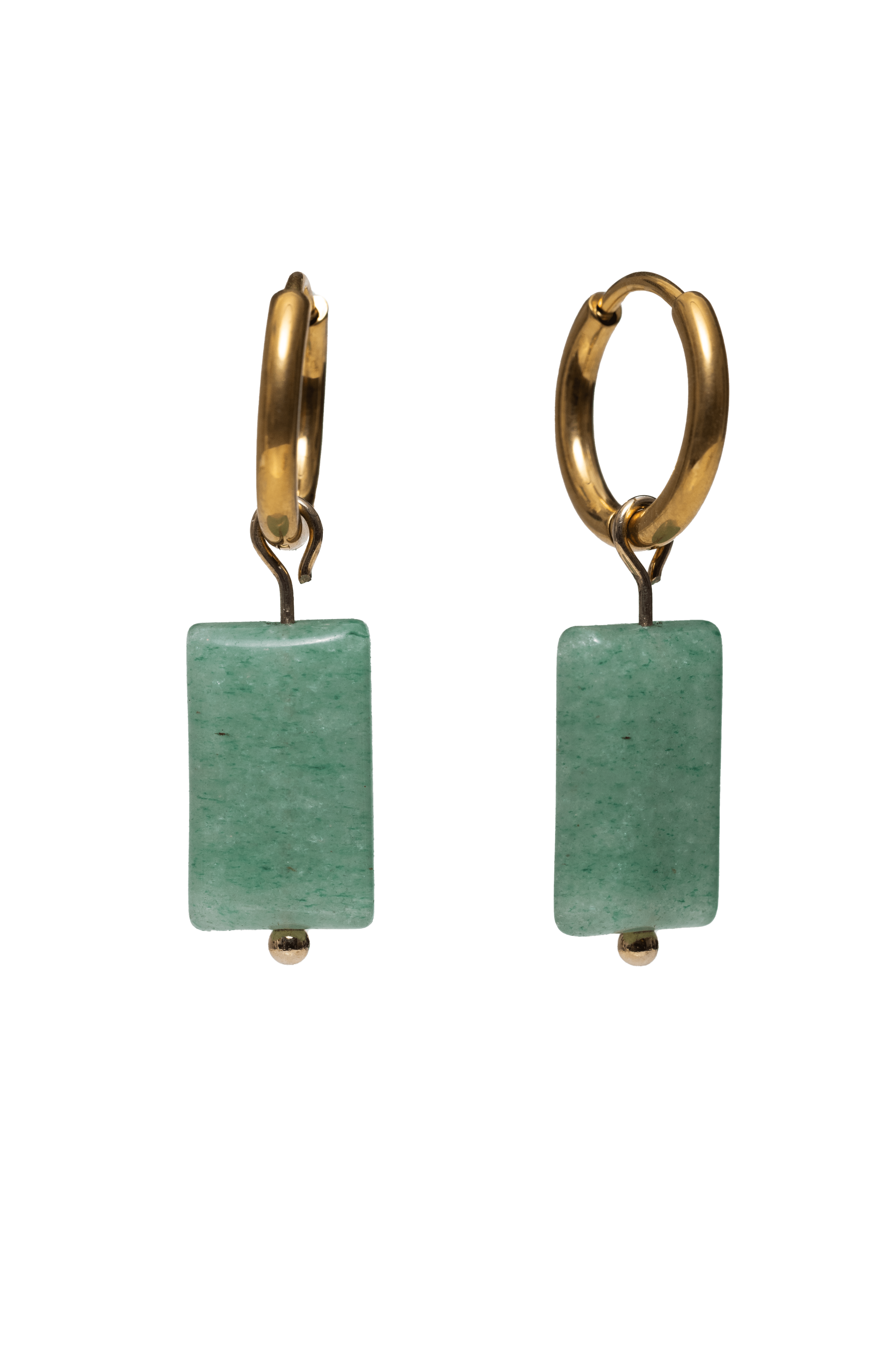 Jade Green Hoops - caliorjewelry