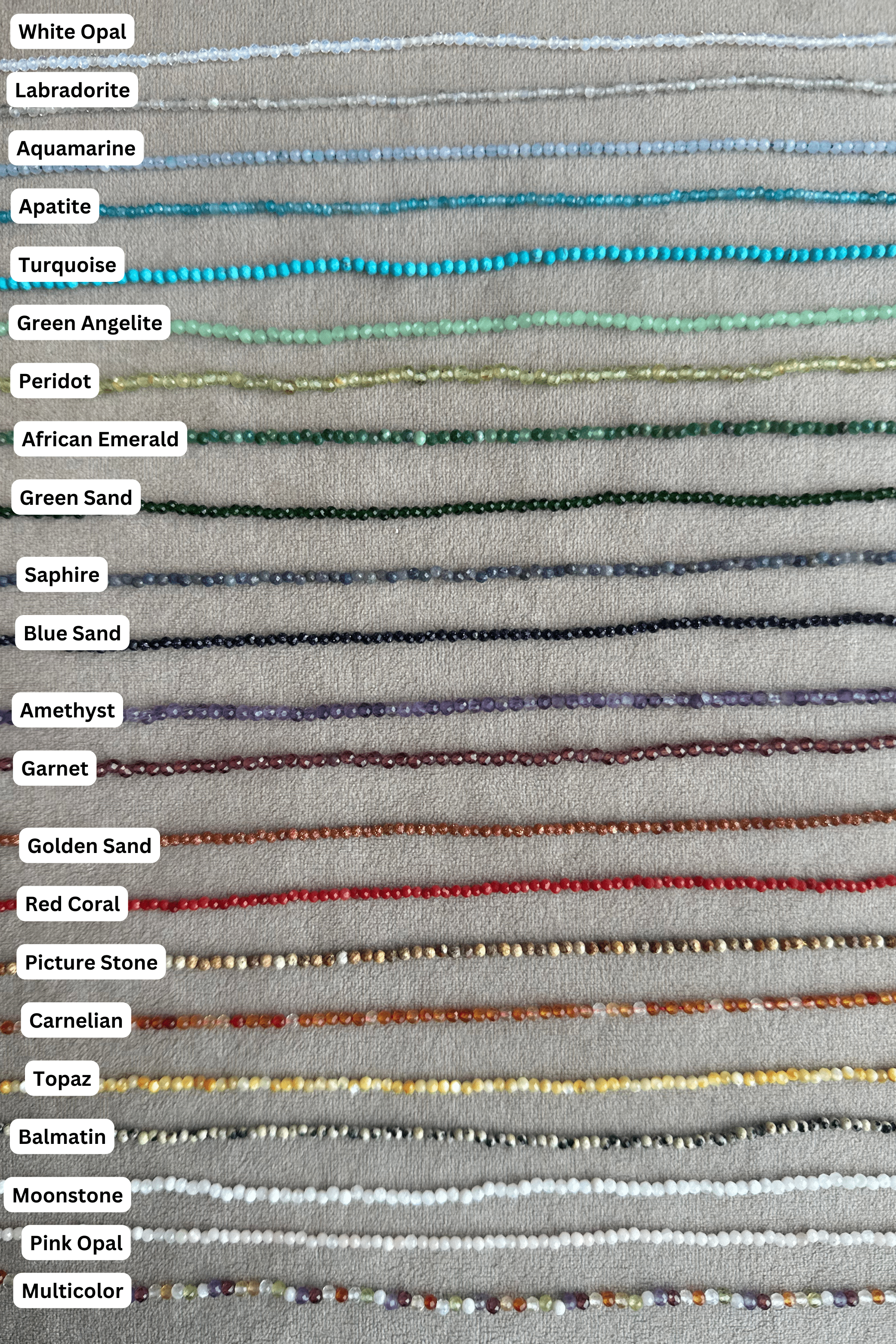 Natural Stone Anklets - caliorjewelry