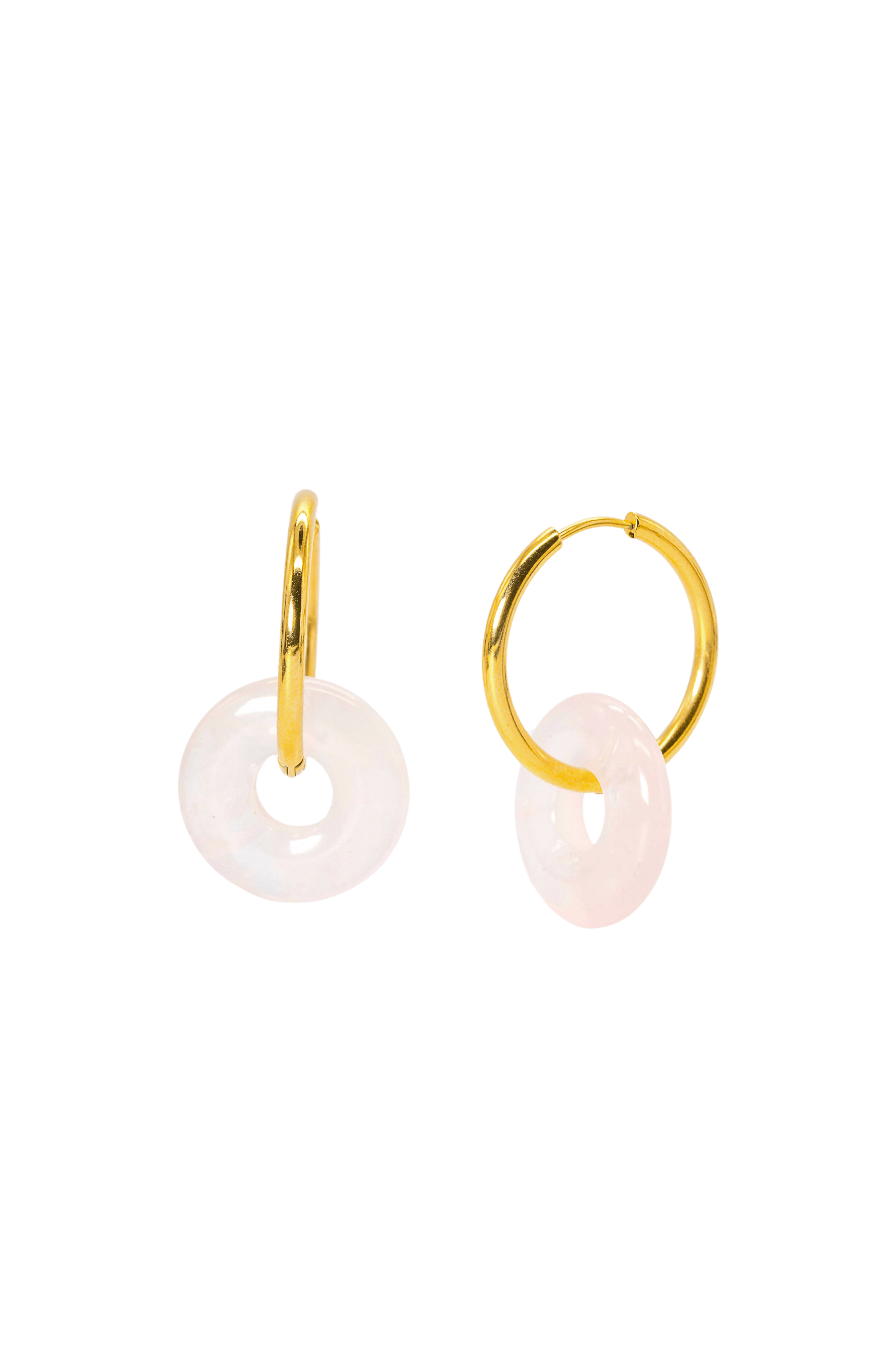 Quarz Donut Hoops - caliorjewelry