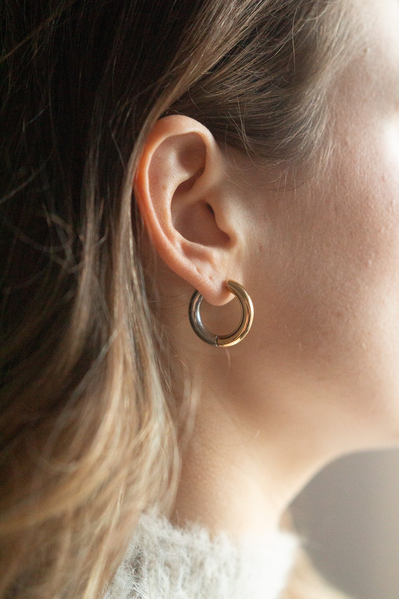 Gold and Silver Hoops - caliorjewelry