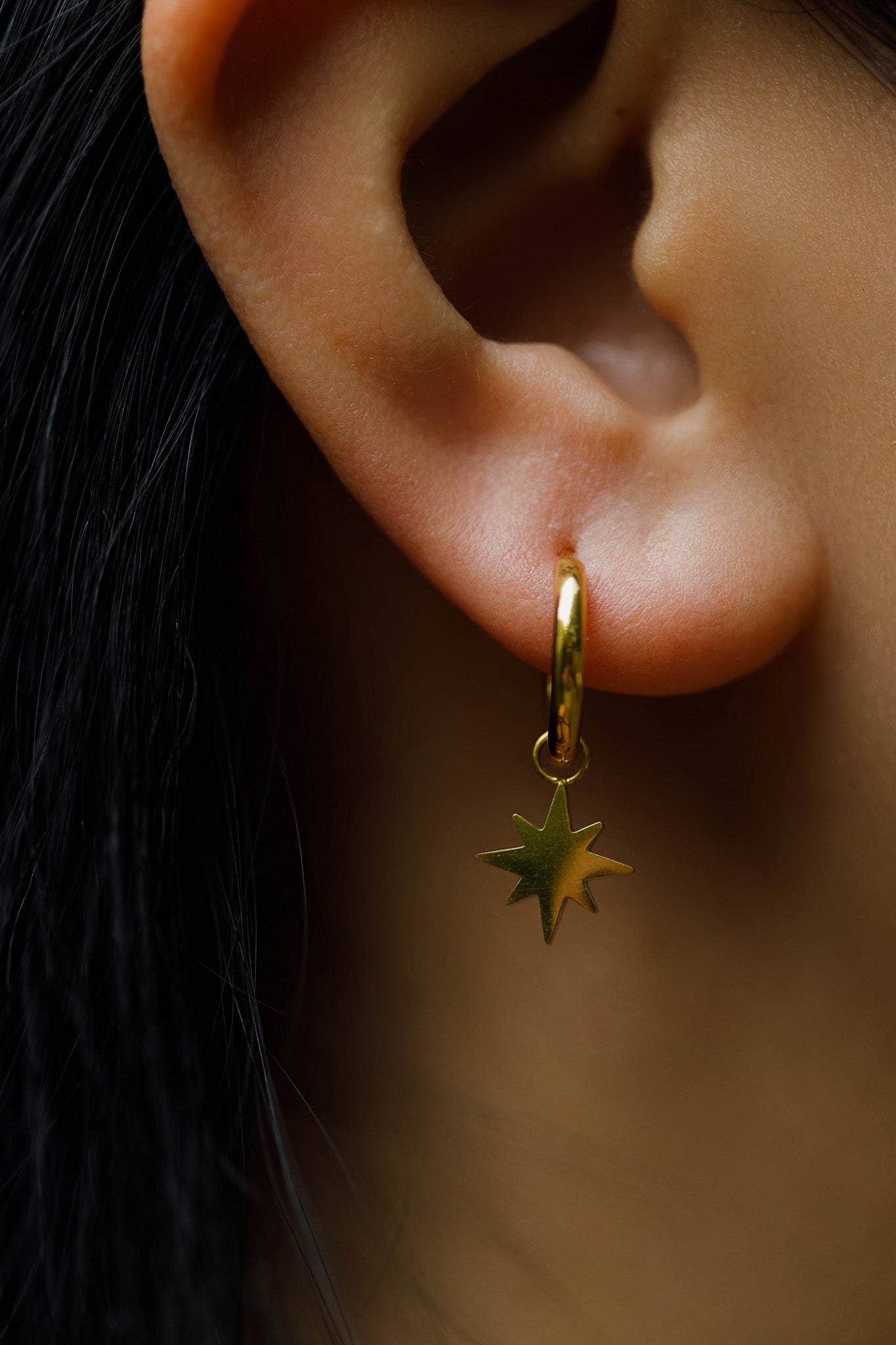 Star Hoops - caliorjewelry