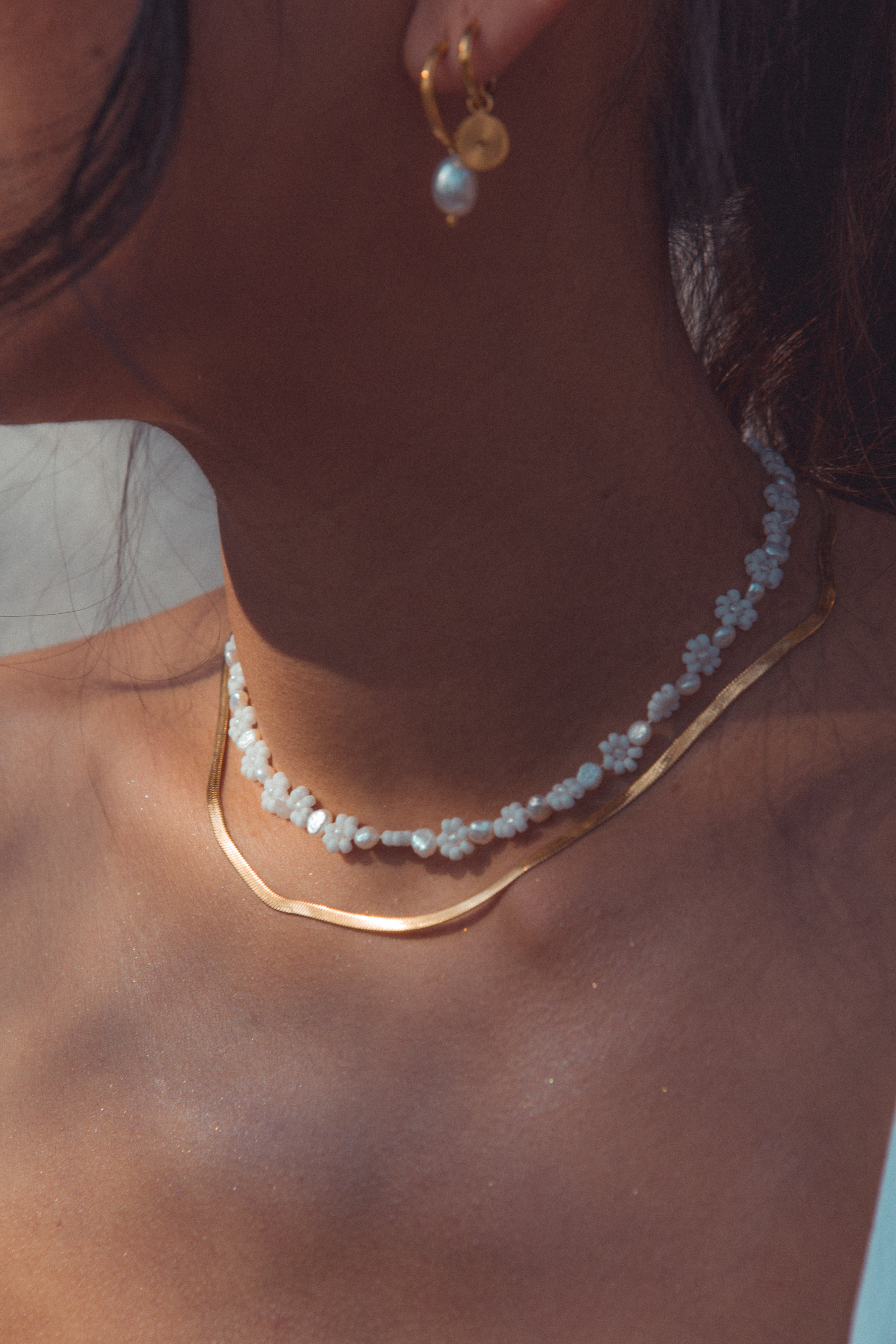 White Daisy Set - caliorjewelry