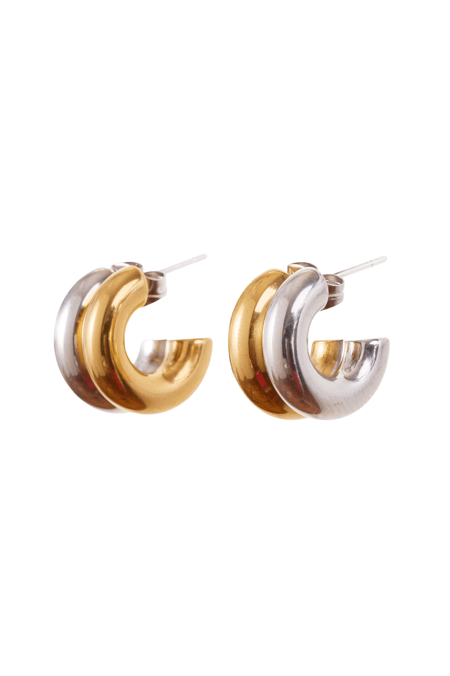 Gold and Silver Earrings - caliorjewelry