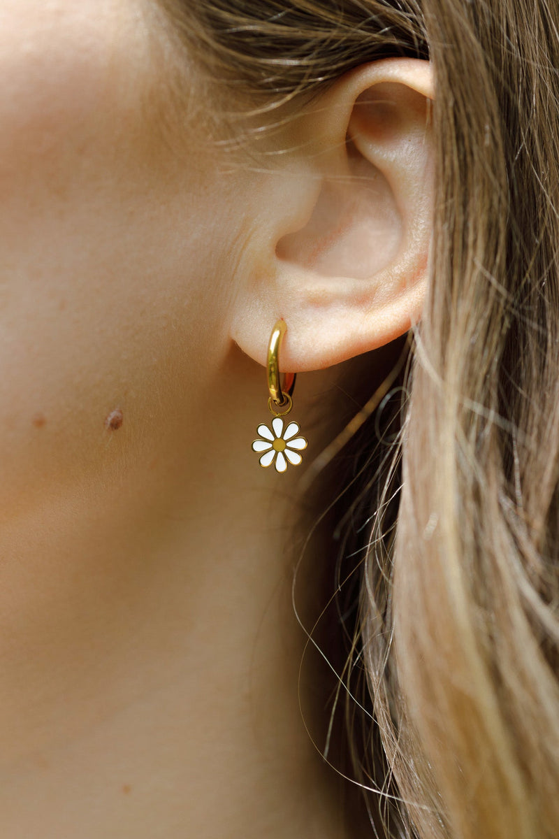 Daisy Hoops - caliorjewelry