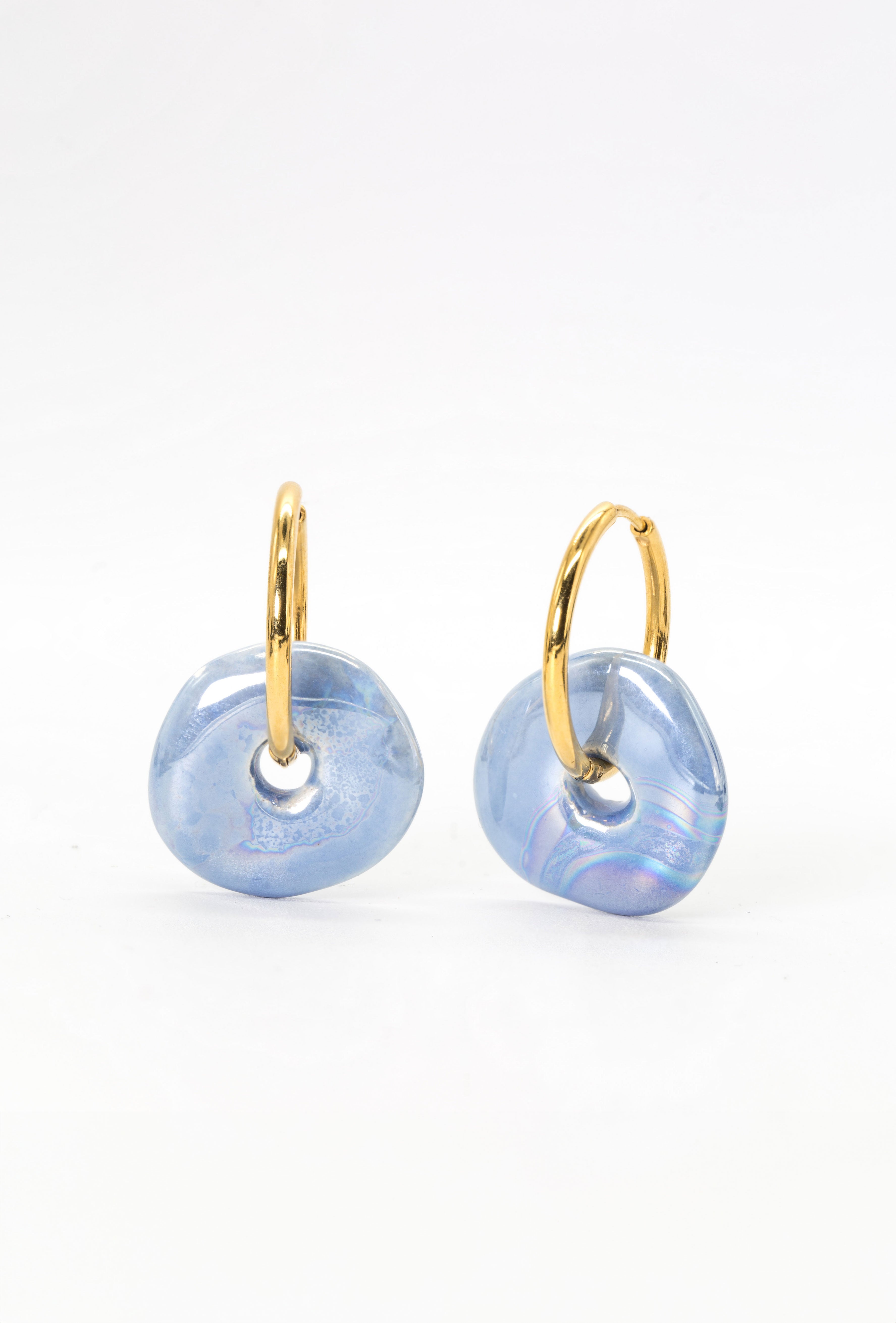 Finola Blue Hoops - caliorjewelry