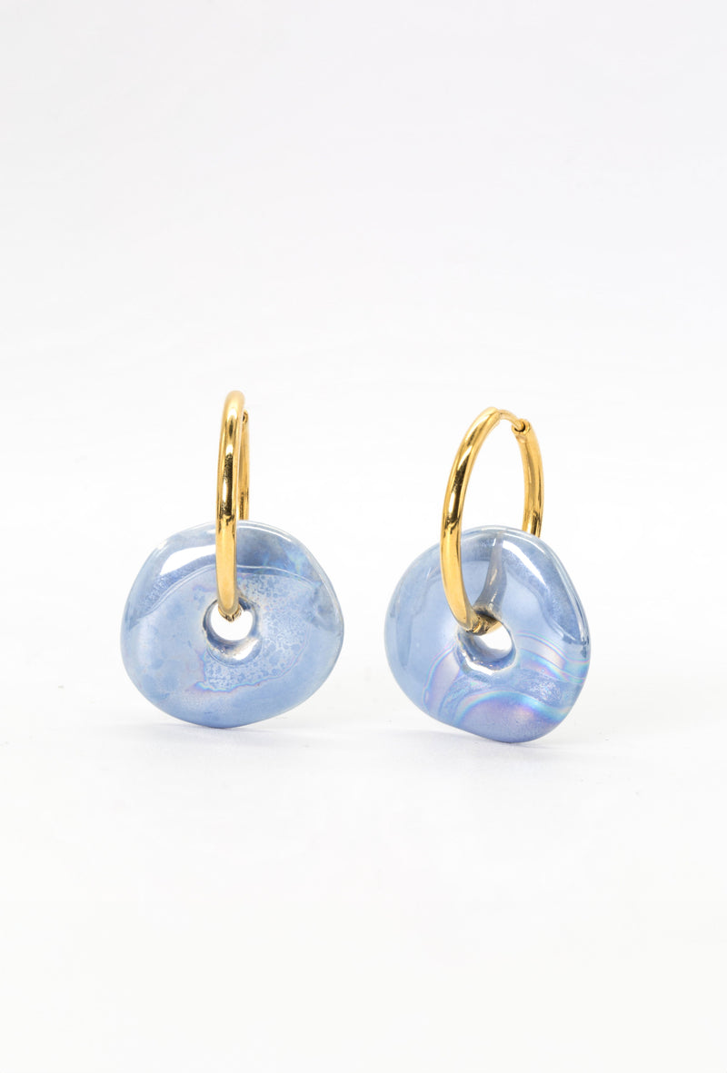 Finola Blue Hoops - caliorjewelry