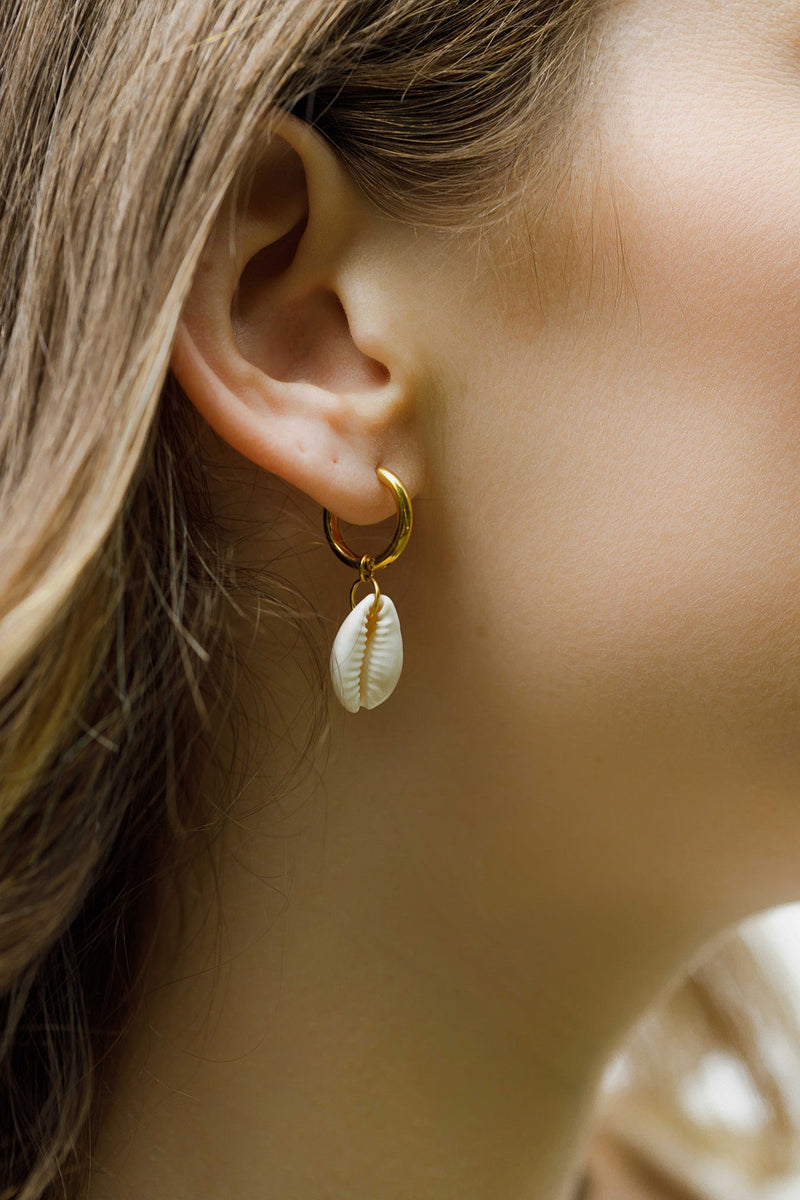 Shell Hoops - caliorjewelry